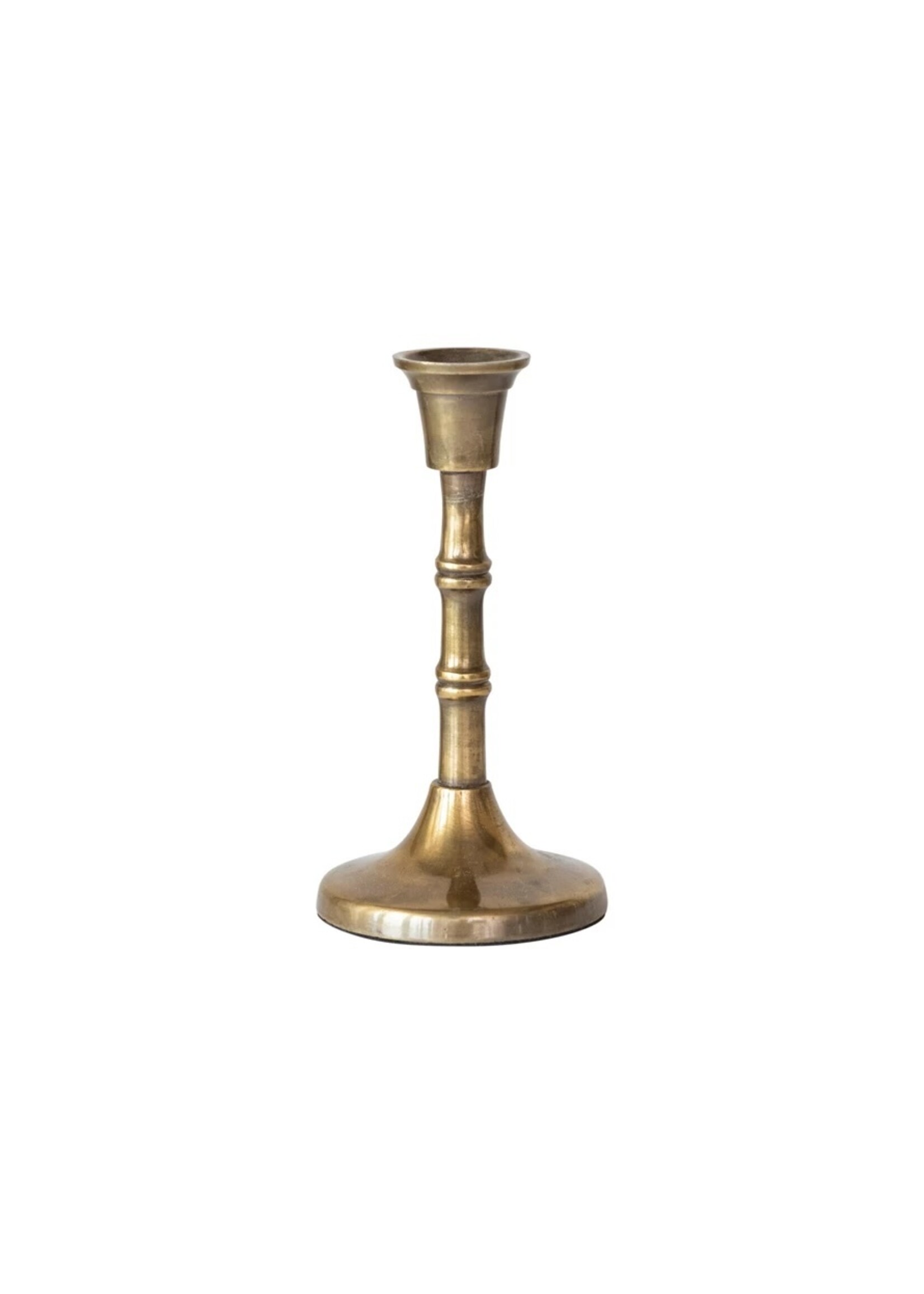 Creative Co-op Antique Brass Taper Holder
