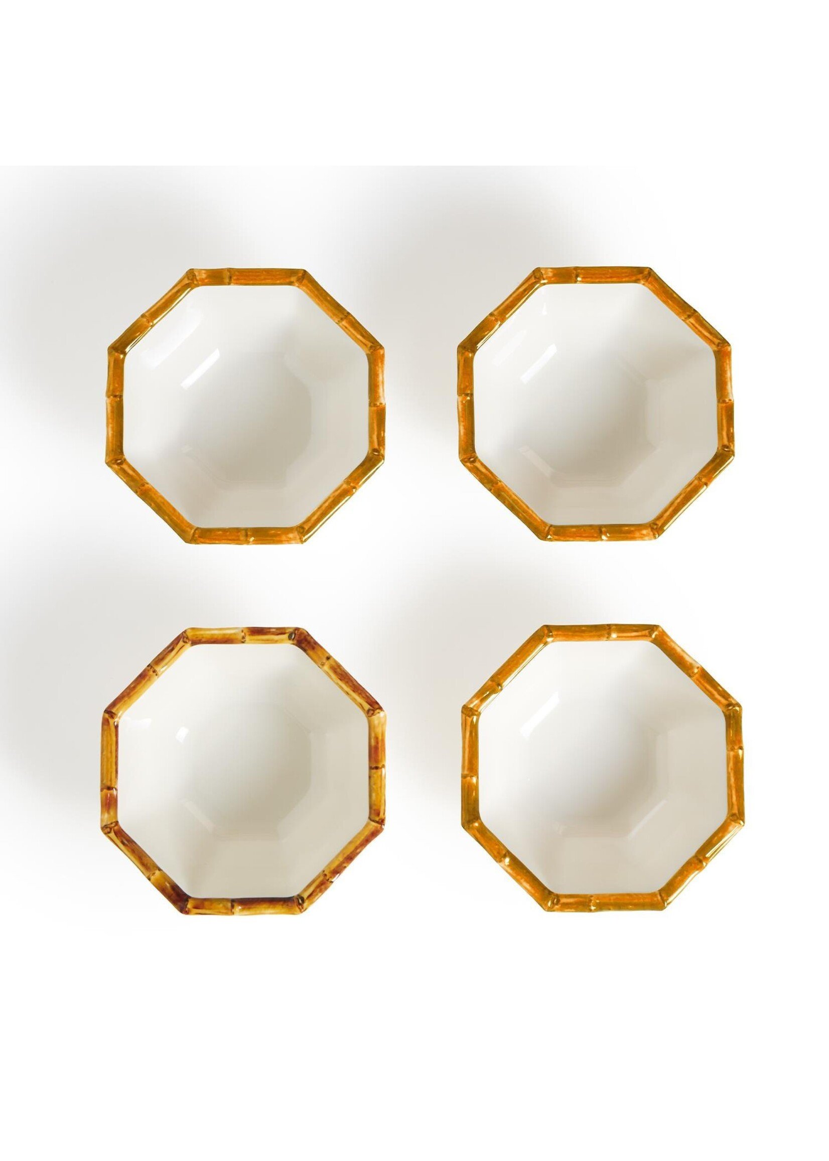 jen & co Bamboo Octagonal Touch Bowl