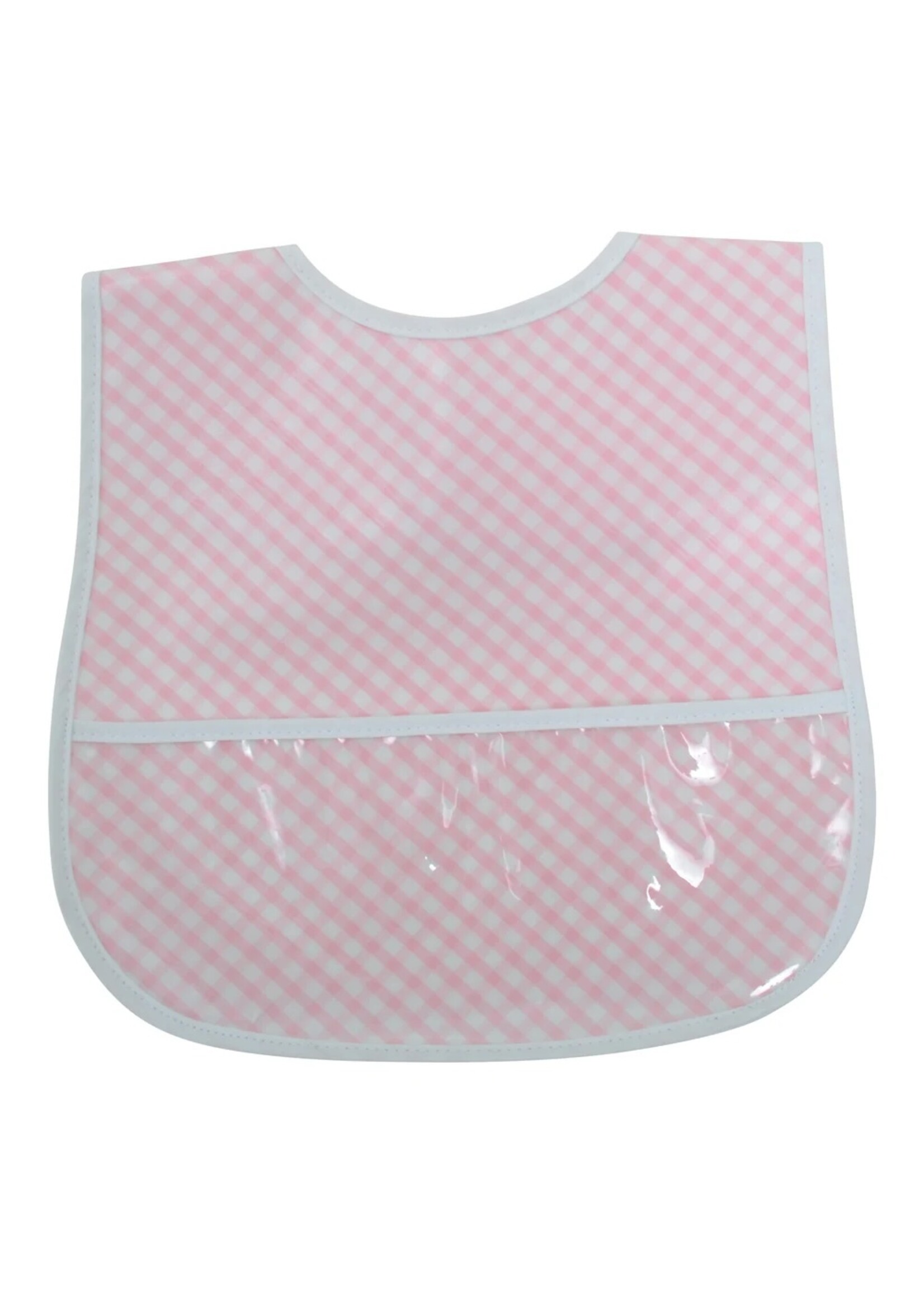 3 Marthas Laminated Bib - Pink Check