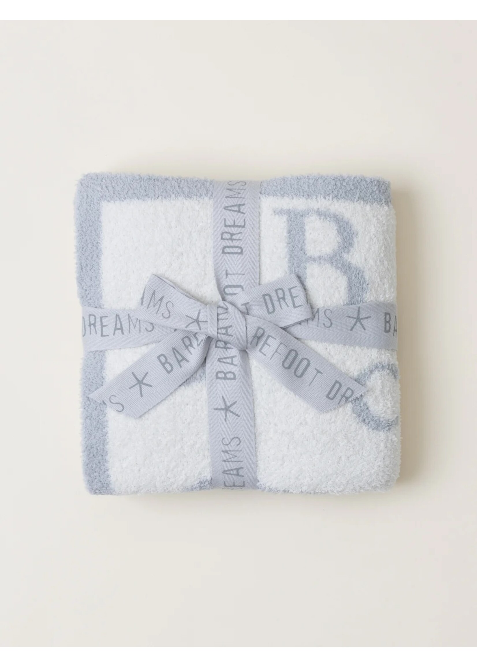 Barefoot Dreams Barefoot Dreams Cozychic ABC Blanket - Ocean/Cream