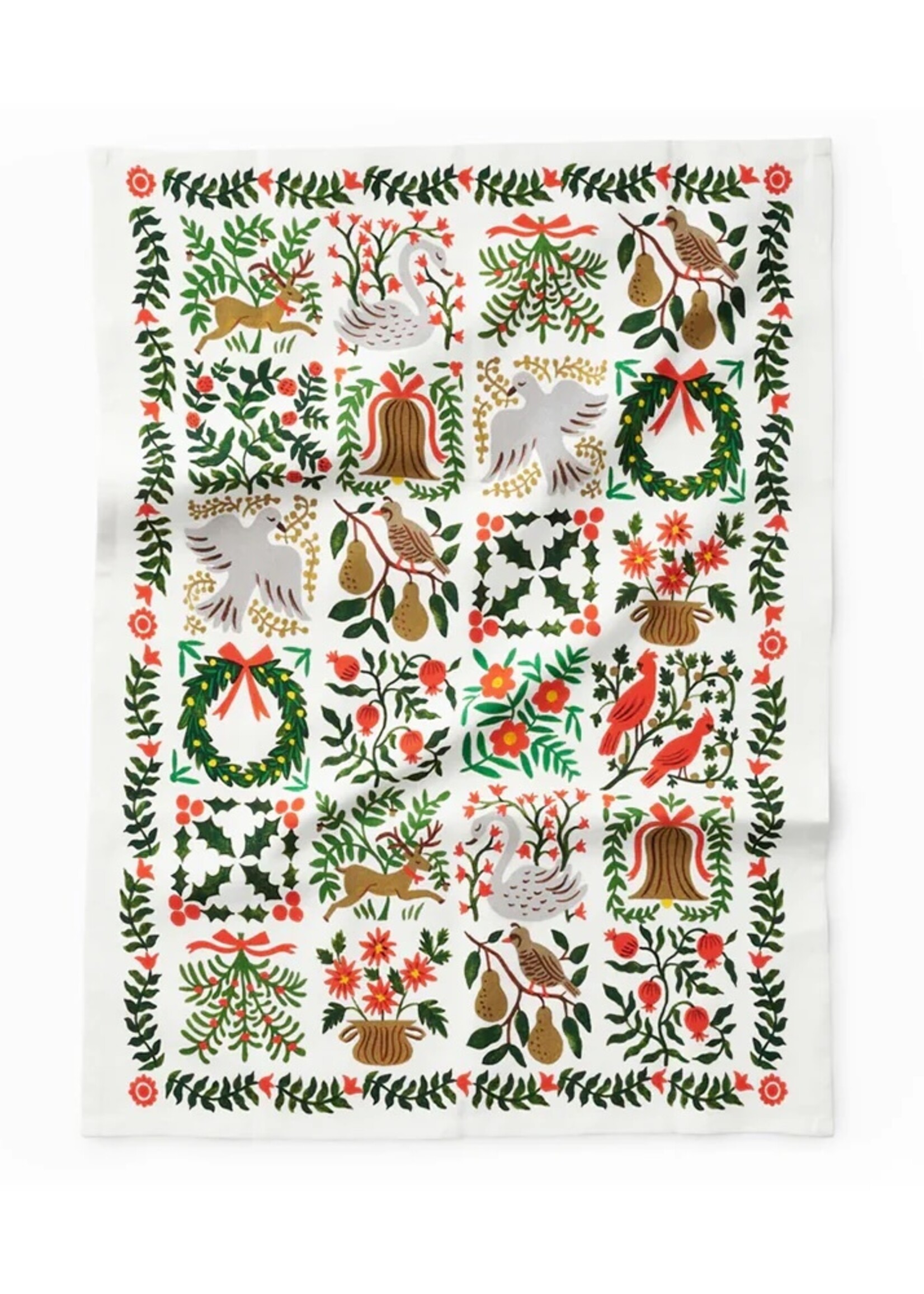 Rifle Paper Co Christmastide Tea Towel
