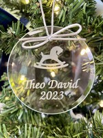 Embossed Graphics Rocking Horse Ornament
