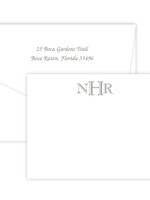 Embossed Graphics Altimira Monogram Card (set of 25) return address included