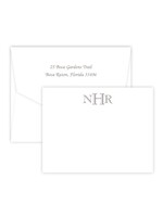 Embossed Graphics Altimira Monogram Card (set of 25) return address included
