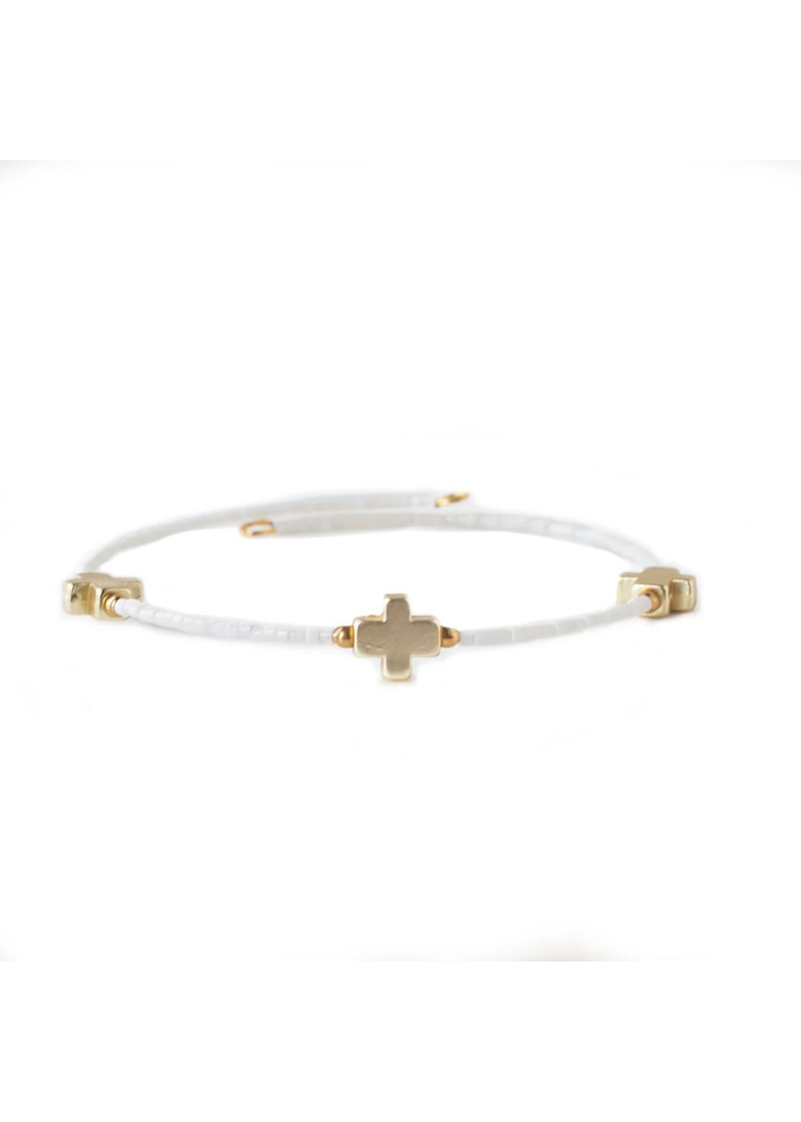 Lenny & Eva Faithful Bangle - White