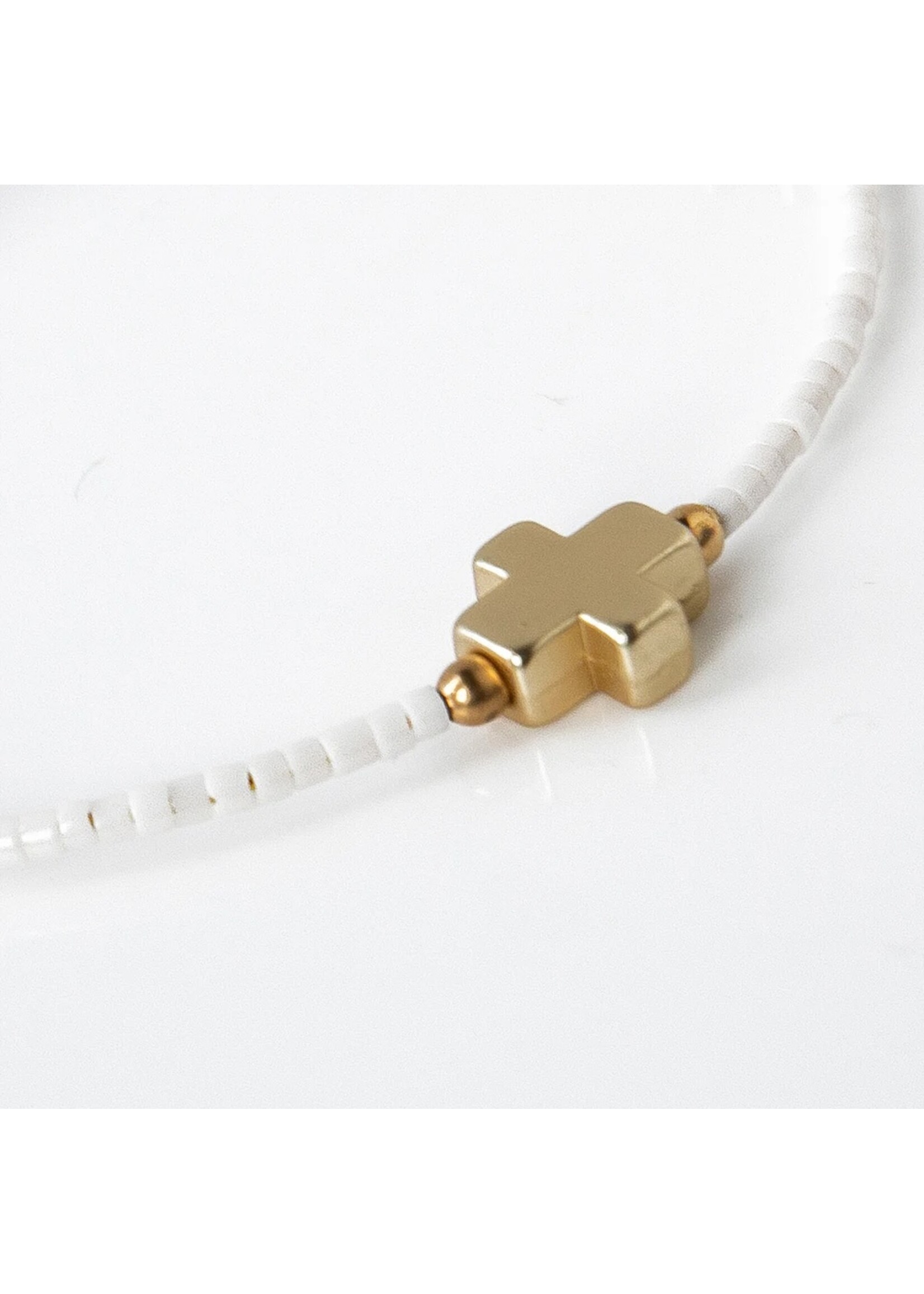 Lenny & Eva Faithful Bangle - White