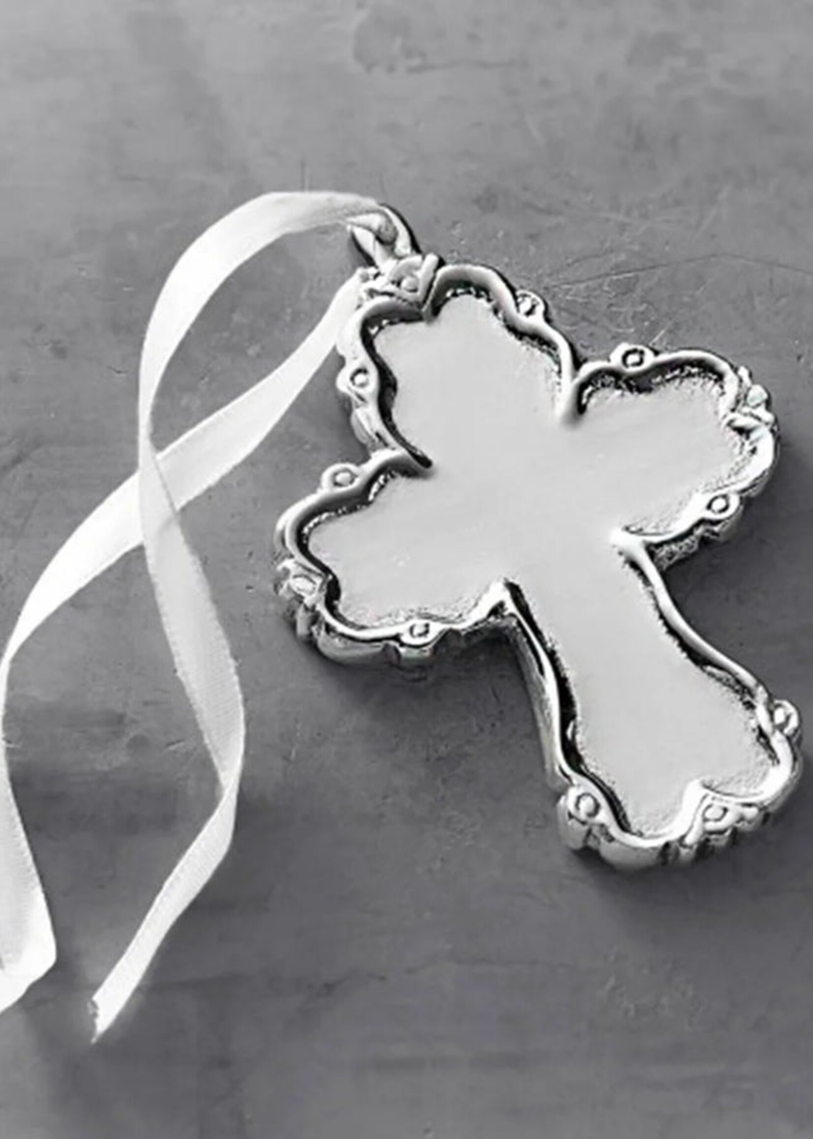 beatriz ball Beatriz Ball Baby Princess Cross  Ornament (Silver)