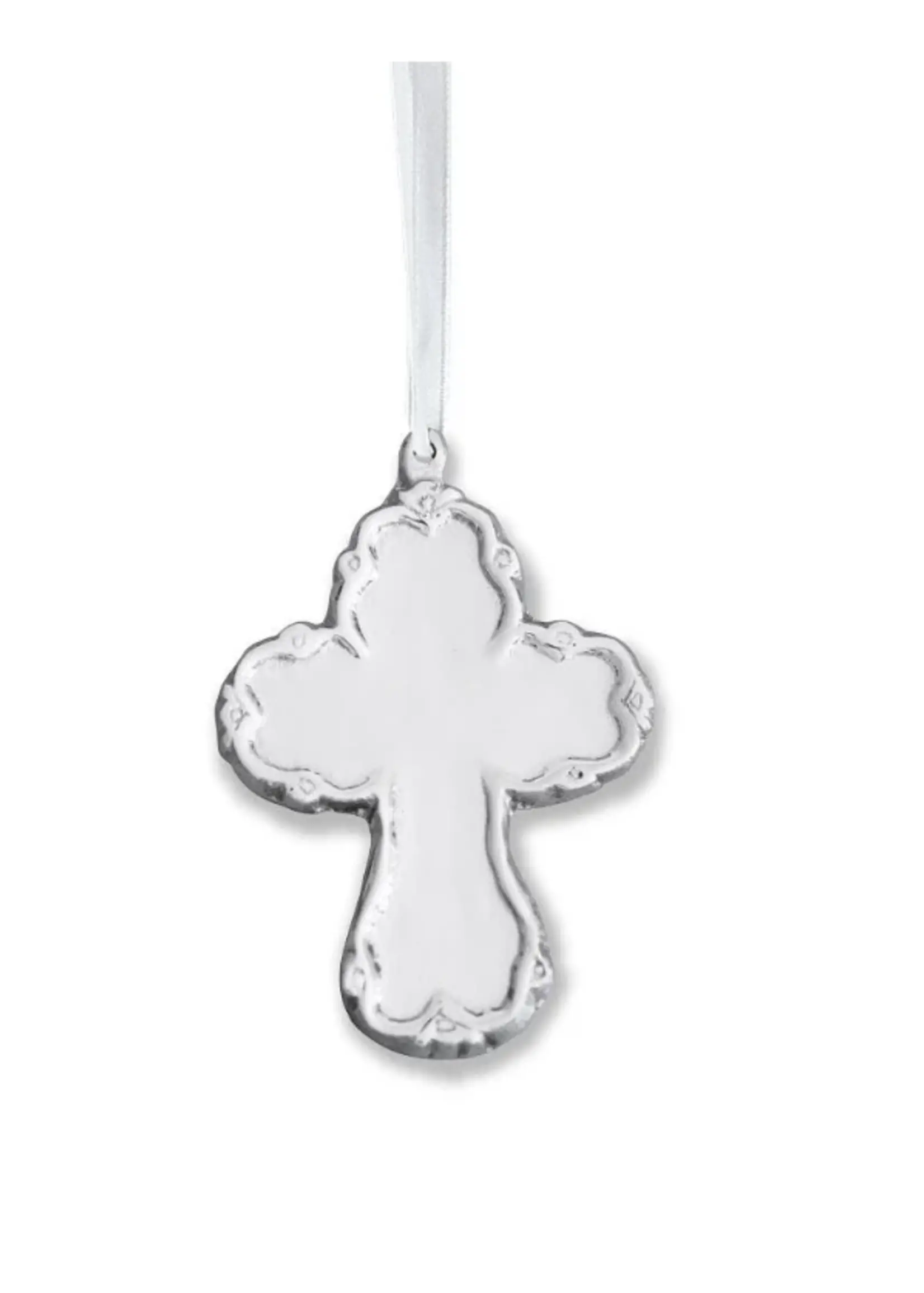 beatriz ball Beatriz Ball Baby Princess Cross  Ornament (Silver)