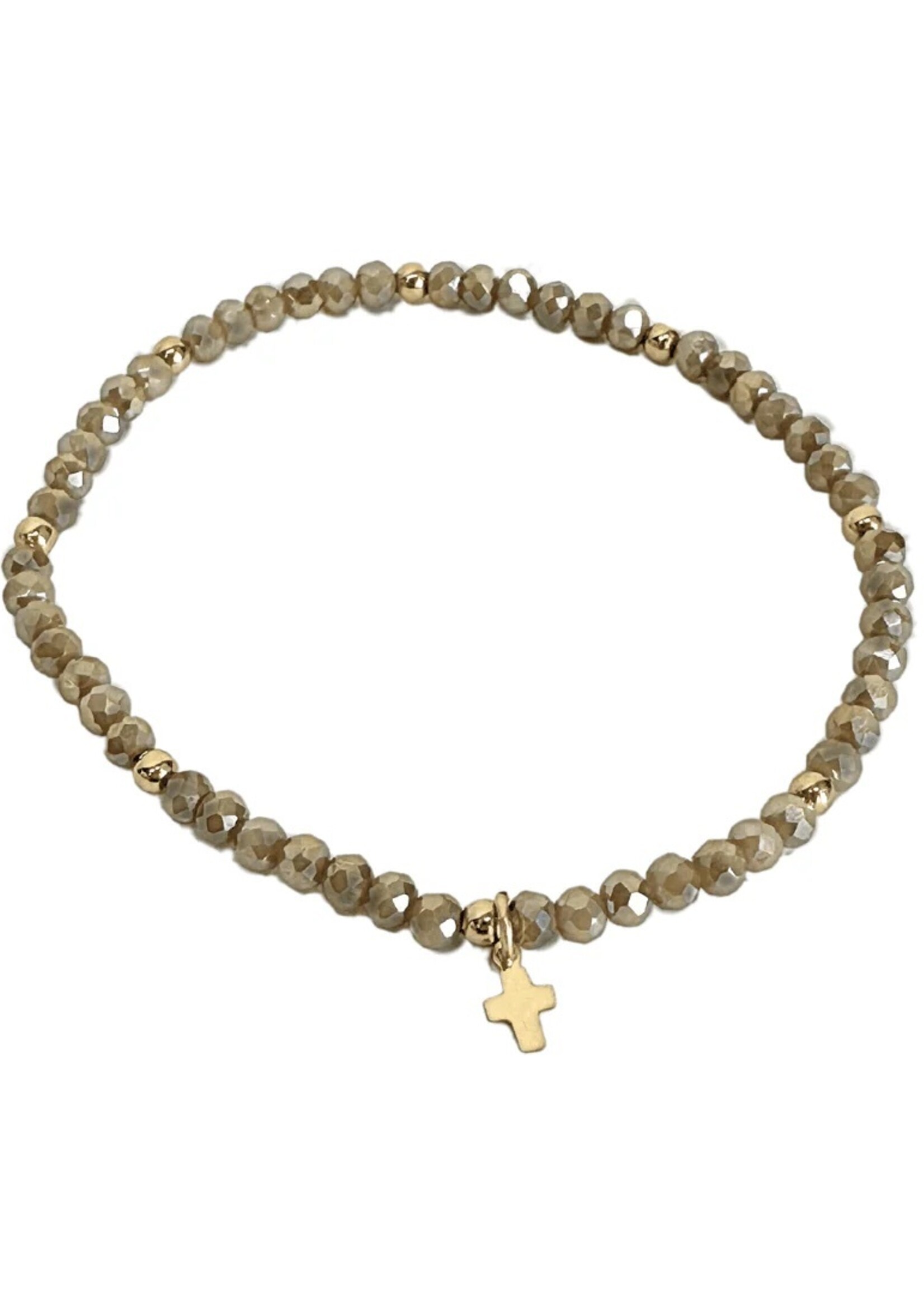 erin gray erin gray Champagne Luxe Cross Bracelet