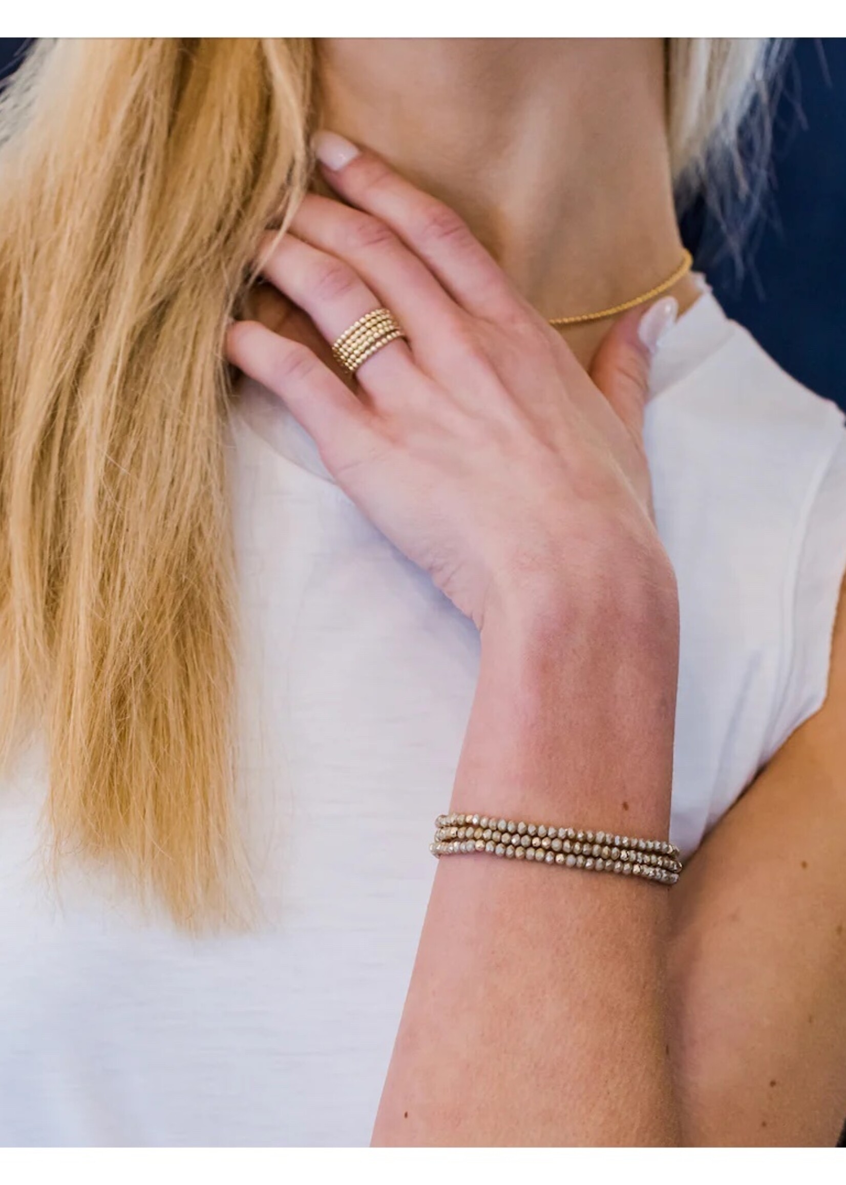 erin gray erin gray OG Shimmer Bracelet Stack Champagne + Gold Filled