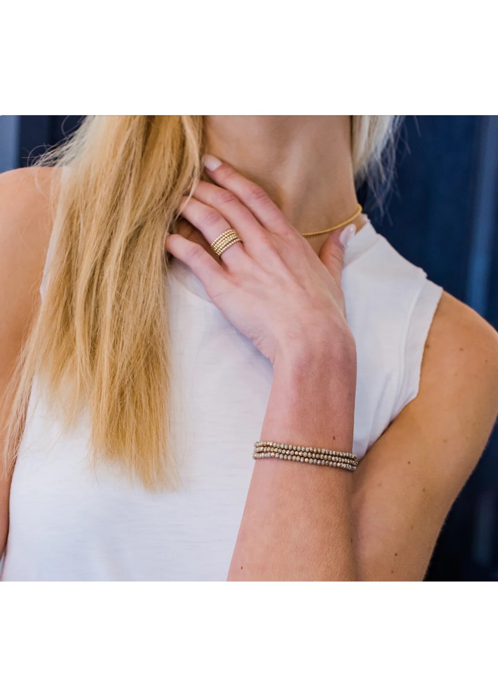 erin gray erin gray OG Shimmer Bracelet Stack Champagne + Gold Filled
