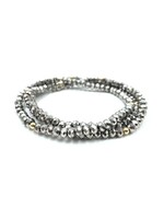 erin gray erin gray OG Shimmer Bracelet Stack Metallic Gray + GF