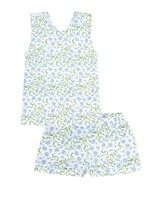 Nellapima Blue Vines Print Summer Short Set