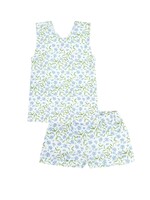 Nellapima Blue Vines Print Summer Short Set