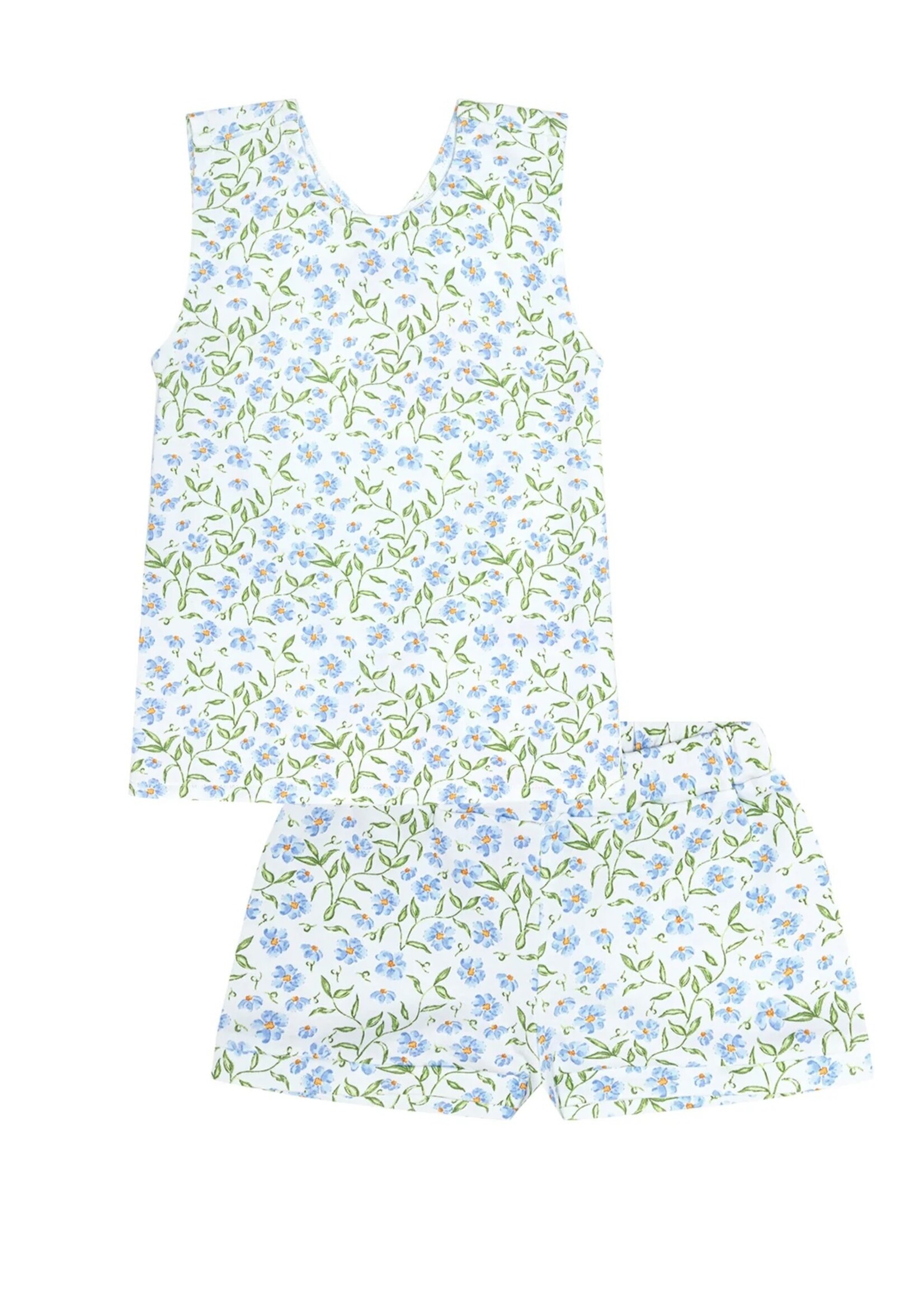 Nellapima Blue Vines Print Summer Short Set