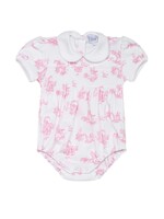 Nellapima Pink Bunny Toile Smocked Bubble