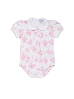 Nellapima Pink Bunny Toile Smocked Bubble