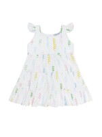 Nellapima Spirals Print Ruffle Dress