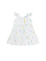 Nellapima Spirals Print Ruffle Dress