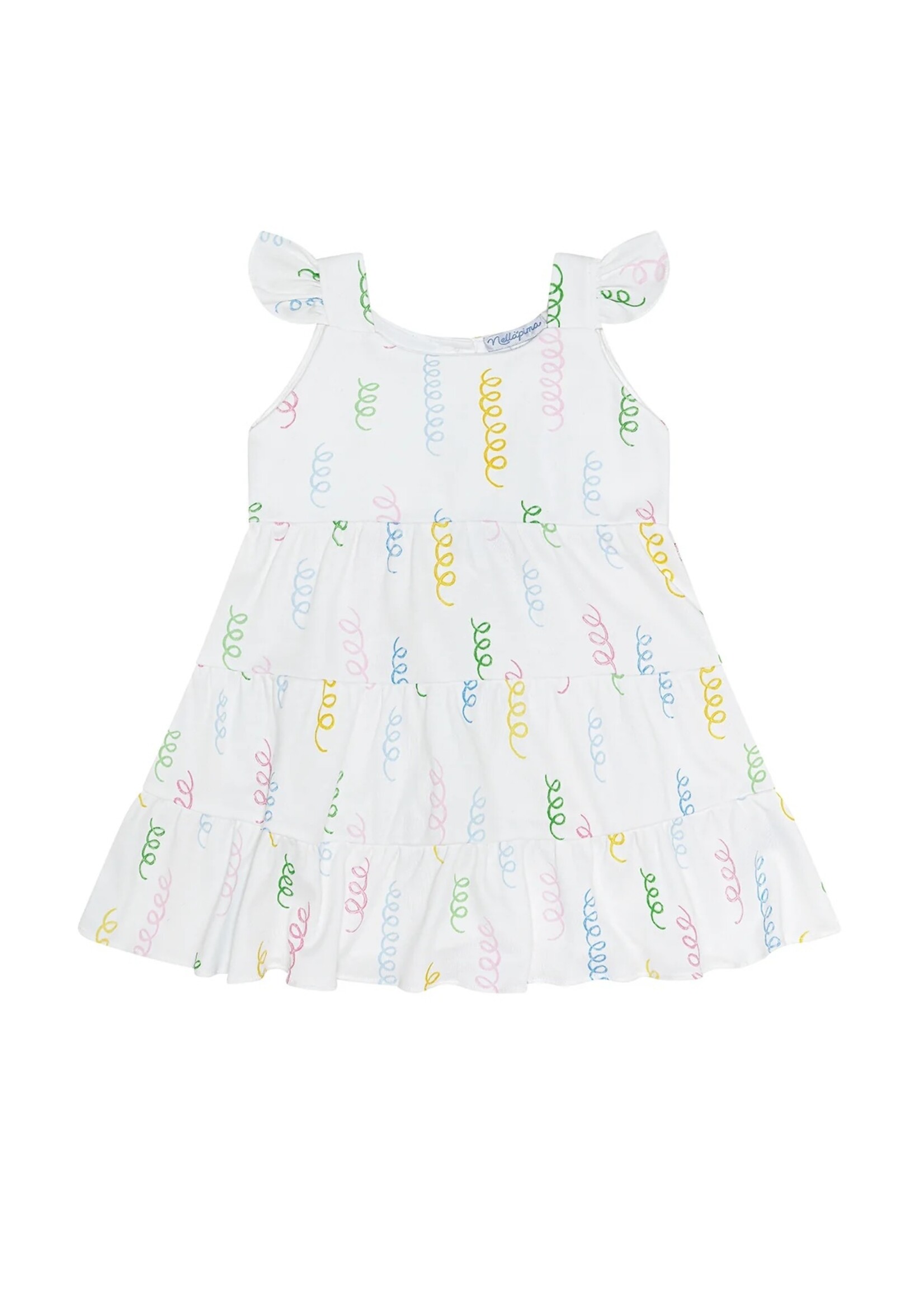 Nellapima Spirals Print Ruffle Dress