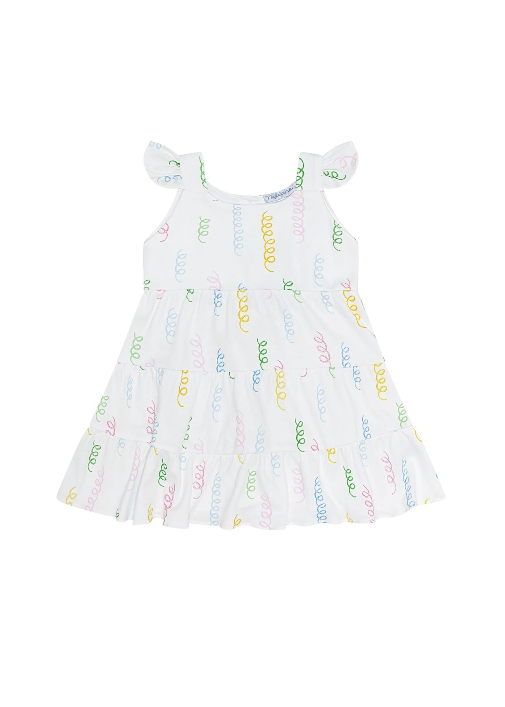 Nellapima Spirals Print Ruffle Dress