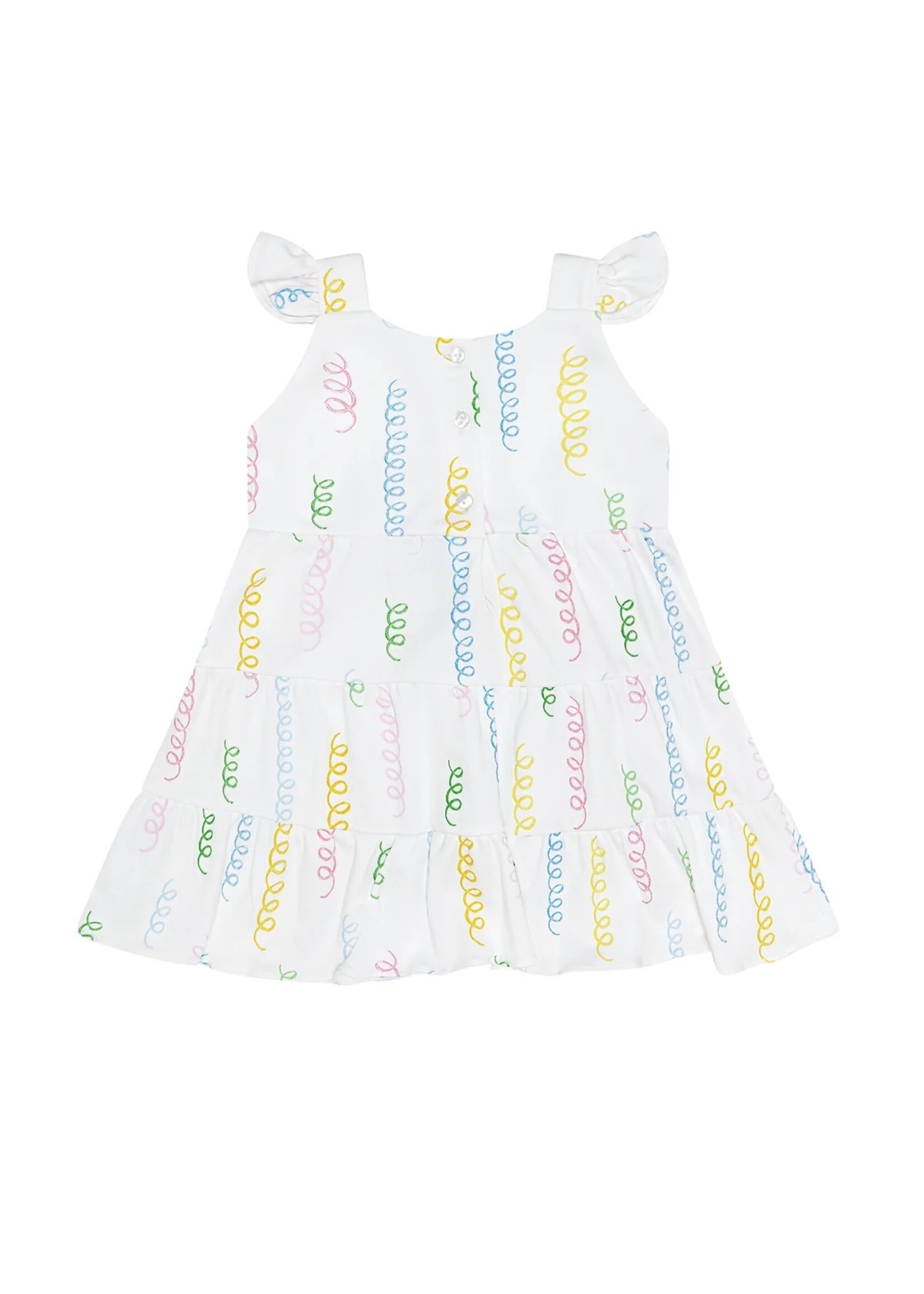 Nellapima Spirals Print Ruffle Dress