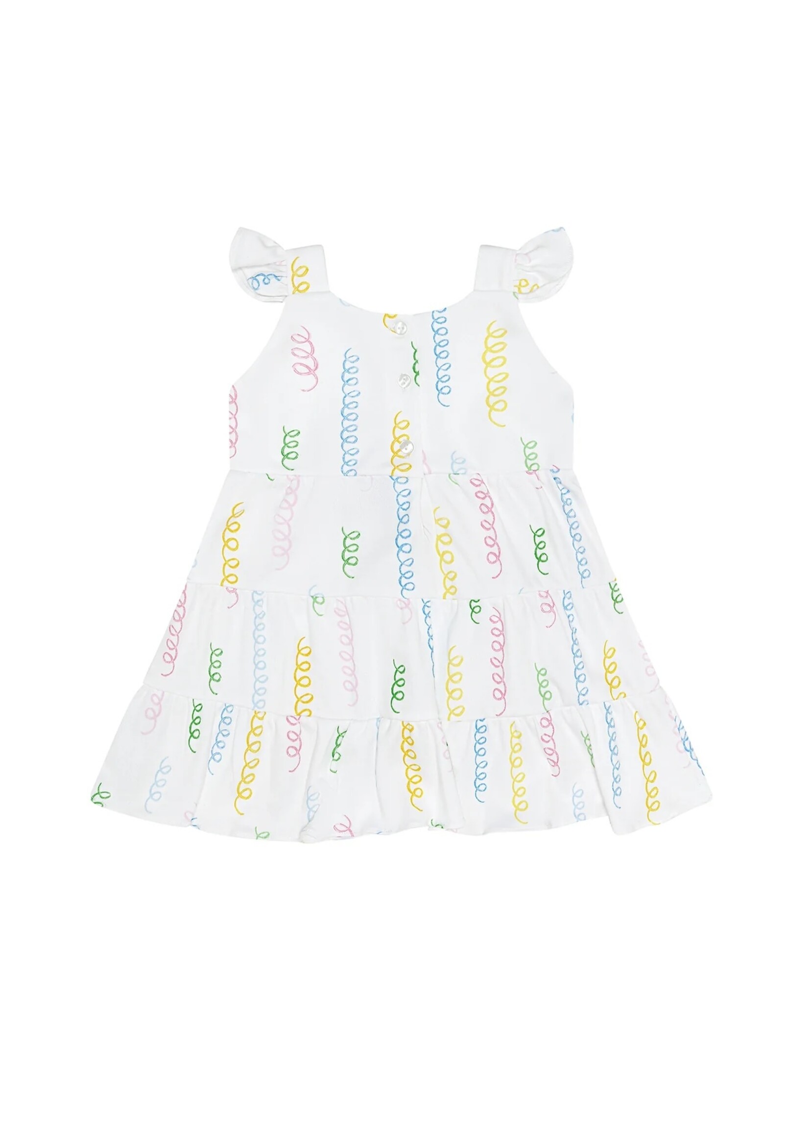 Nellapima Spirals Print Ruffle Dress