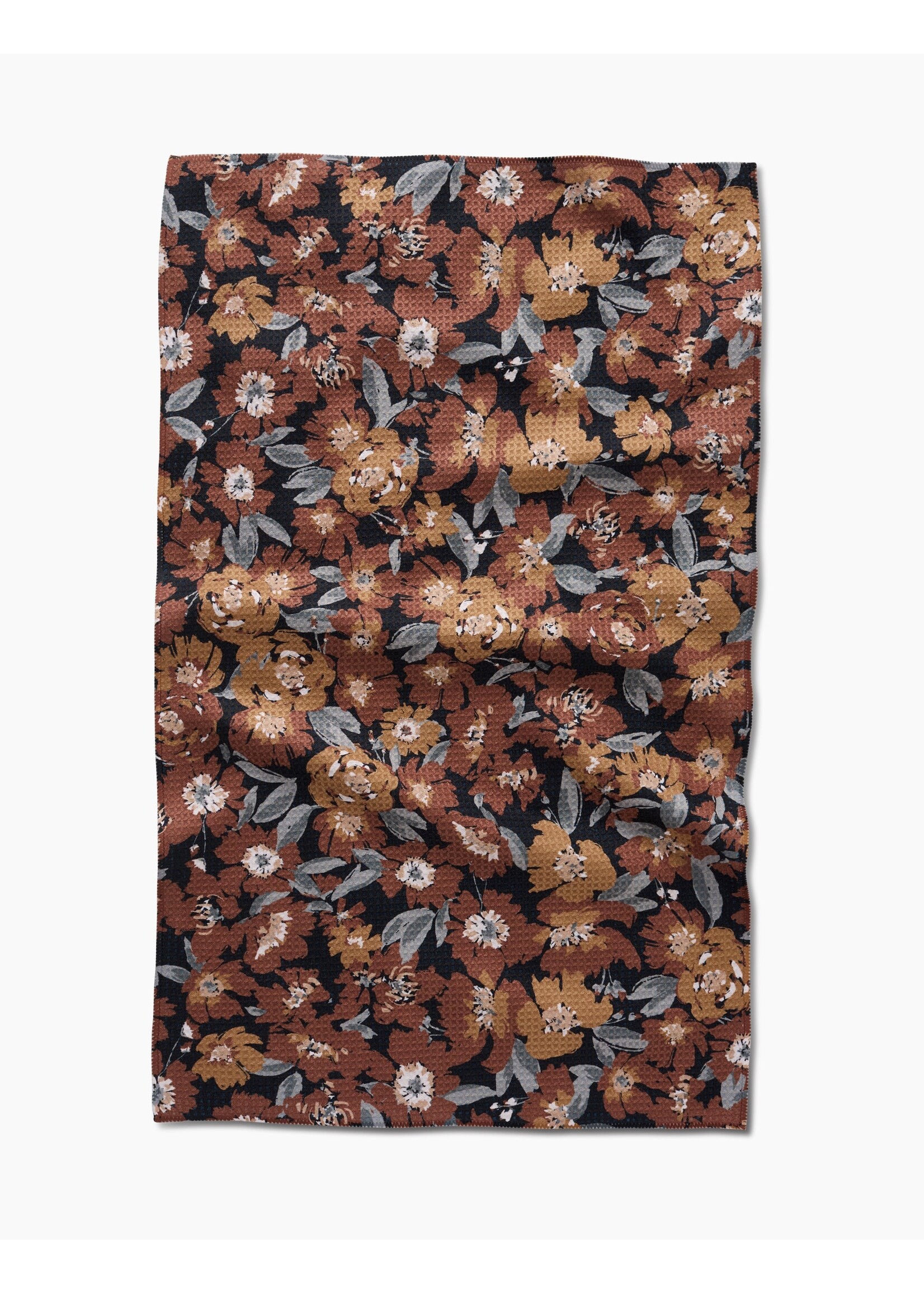 geometry Vintage Floral Natural Kitchen Tea Towel