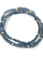 erin gray erin gray OG Classic Bracelet Stack Matte Blue + GF