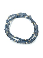 erin gray erin gray OG Classic Bracelet Stack Matte Blue + GF