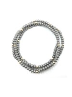 erin gray erin gray OG Classic Bracelet Stack - Matte Gray + GF