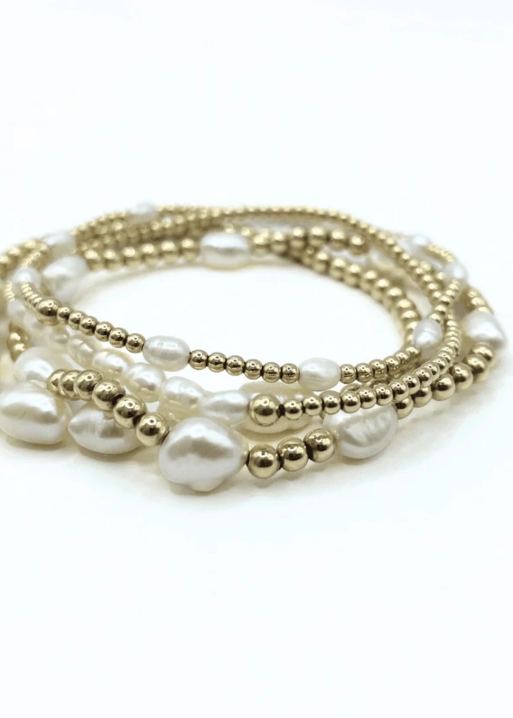 erin gray erin gray Baroque Patterned Pearl Bracelet - 6.5"