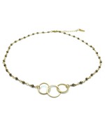 erin gray erin gray 3 Hoops on Pyrite Short Necklace