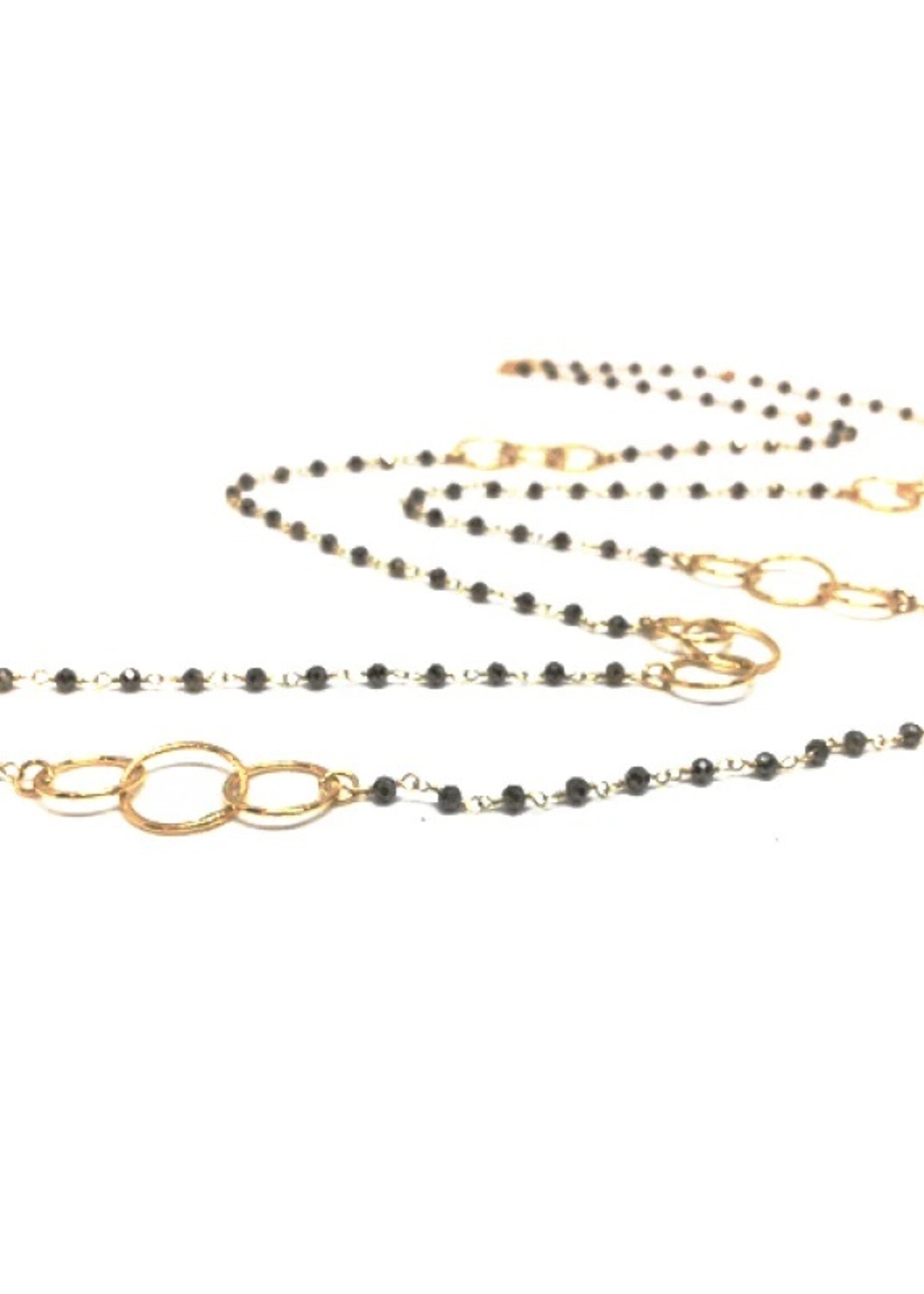 erin gray erin gray 3 Hoops on Pyrite Necklace