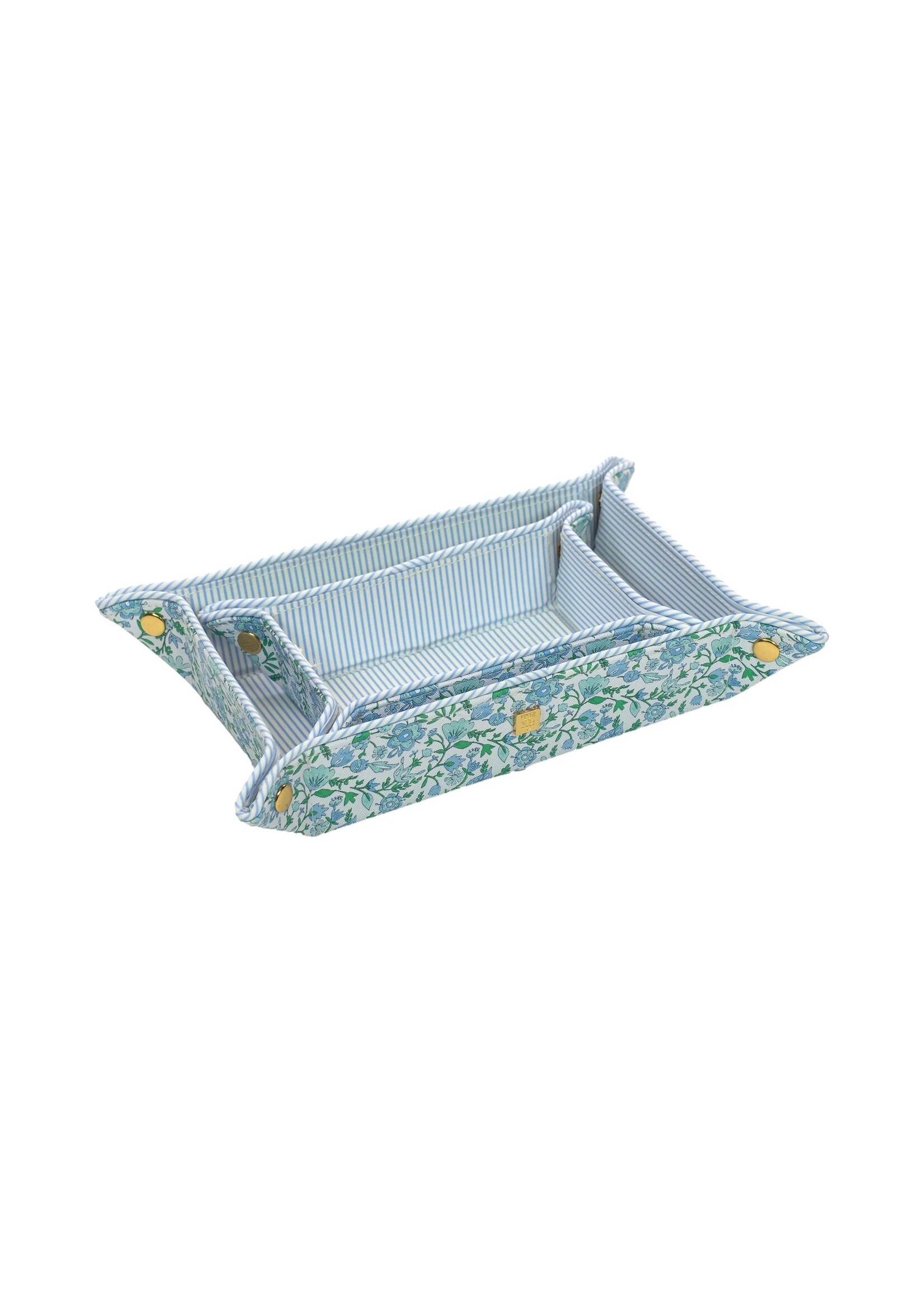 TRVL DESIGN Luxe Saffiano Tray Set - Hamptons Floral