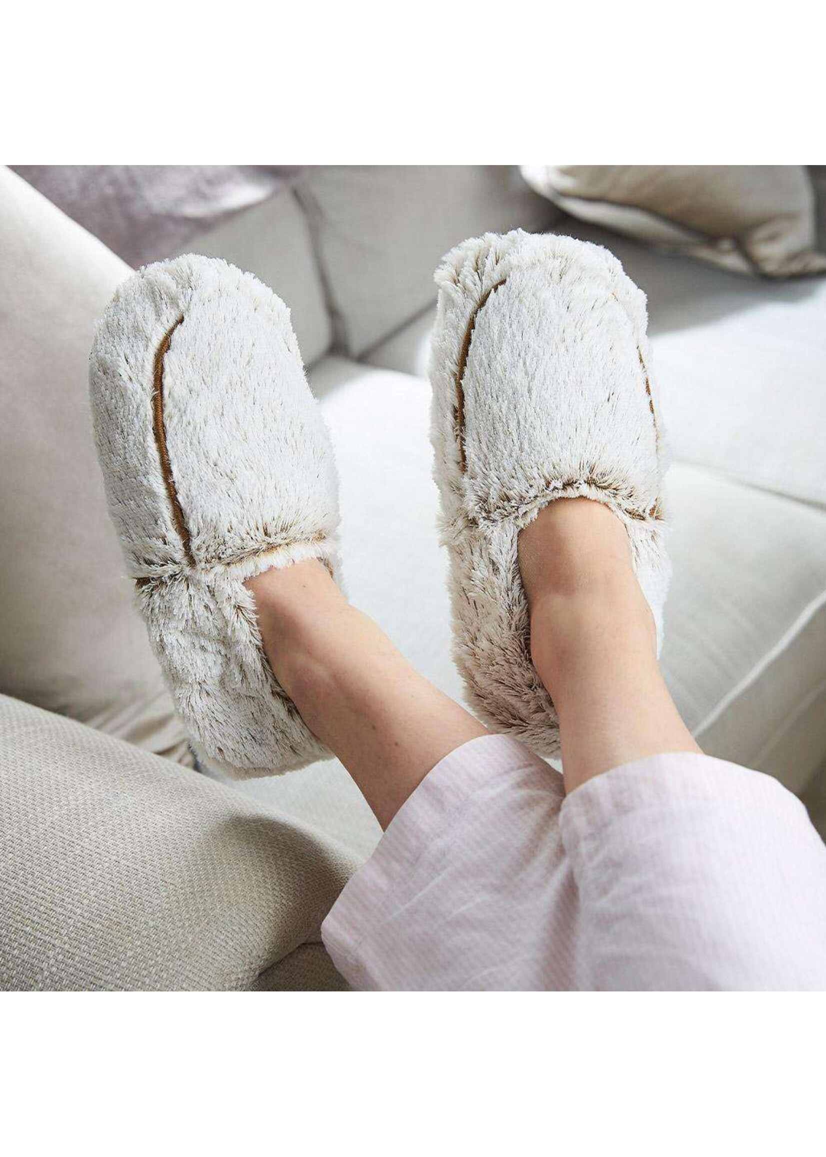 Warmies Warmies Slippers Marshmallow Brown