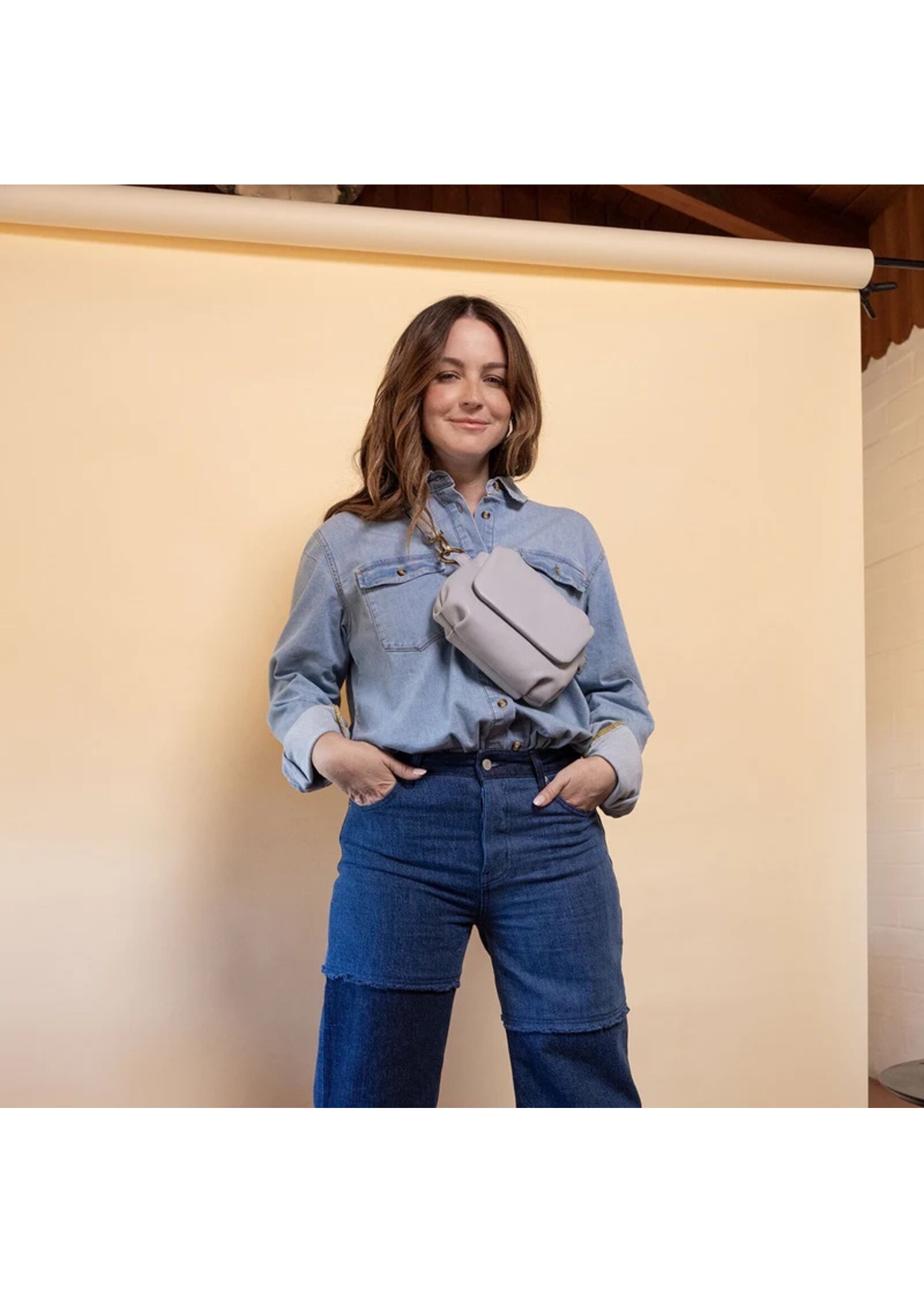 hobo Harley Crossbody Sling - Blue Pearl