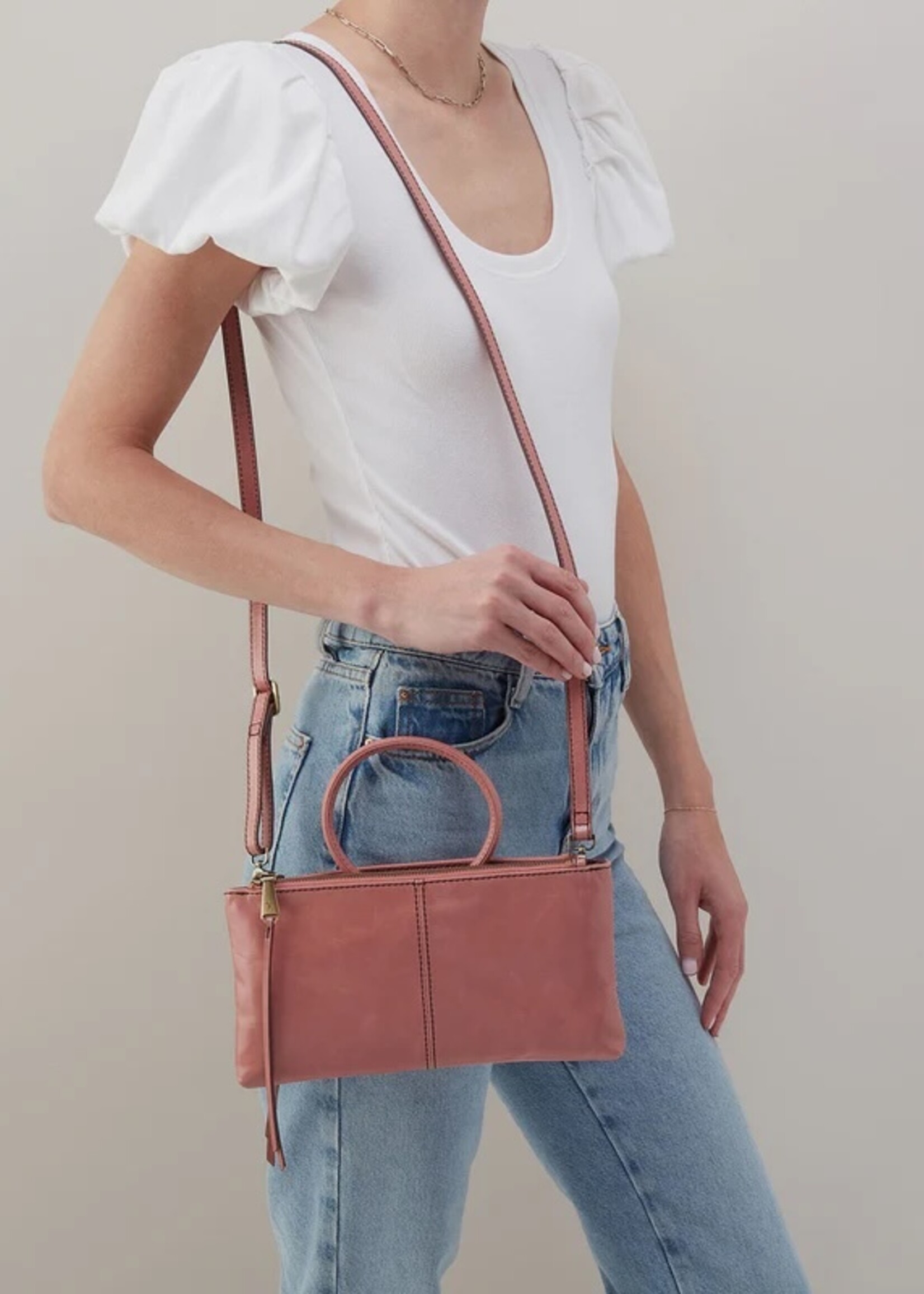 hobo Sable Crossbody - Rose