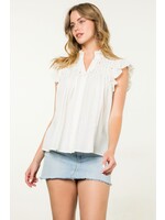 THML Embroidered Button Down Top