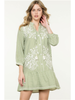 THML Short Sleeve Striped Dress