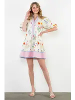 THML Puff Sleeve Floral Dress