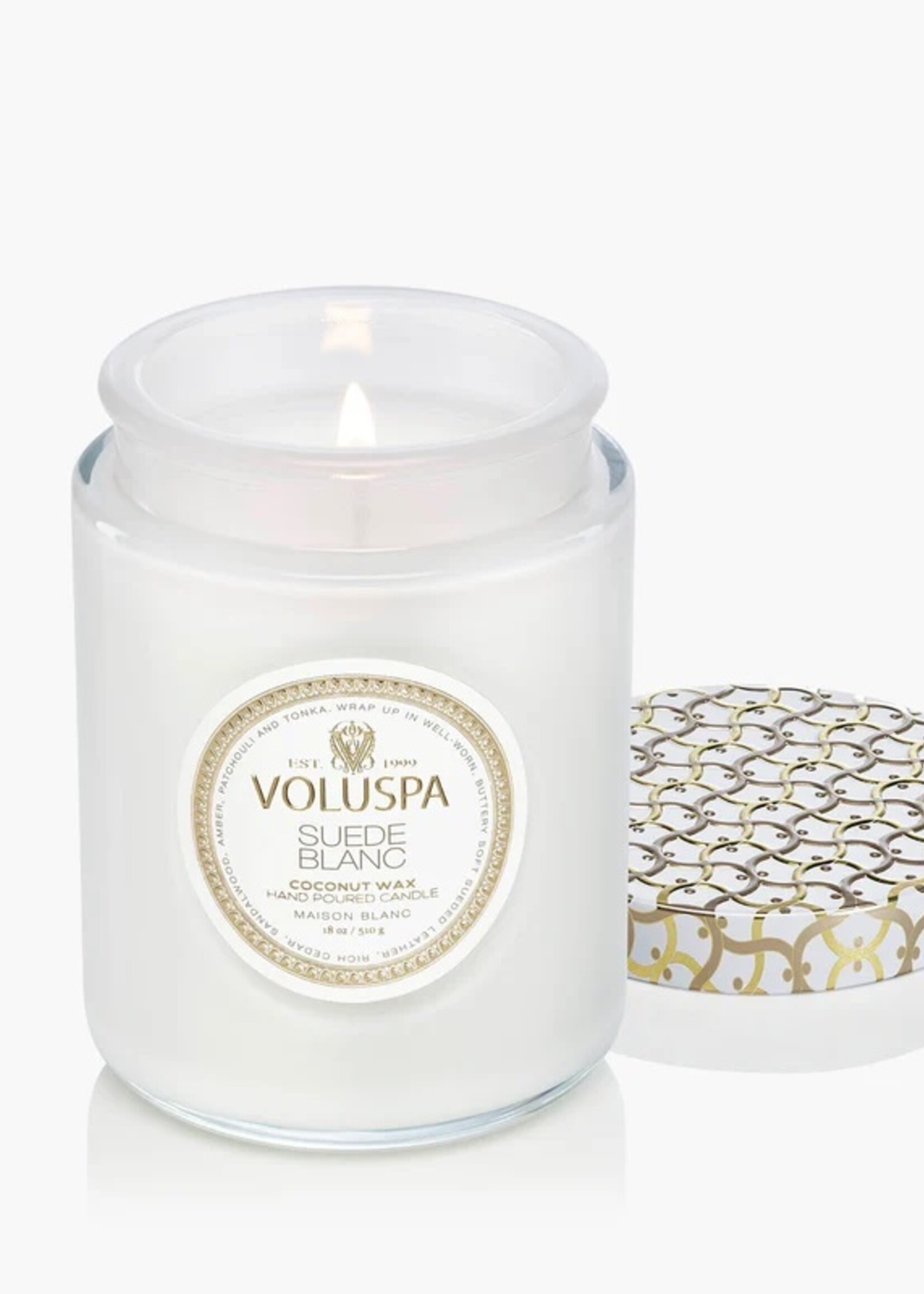 voluspa Voluspa Suede Blanc 18 oz Large Jar