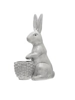 Creative Co-op Stoneware Rabbit Shaped Planter