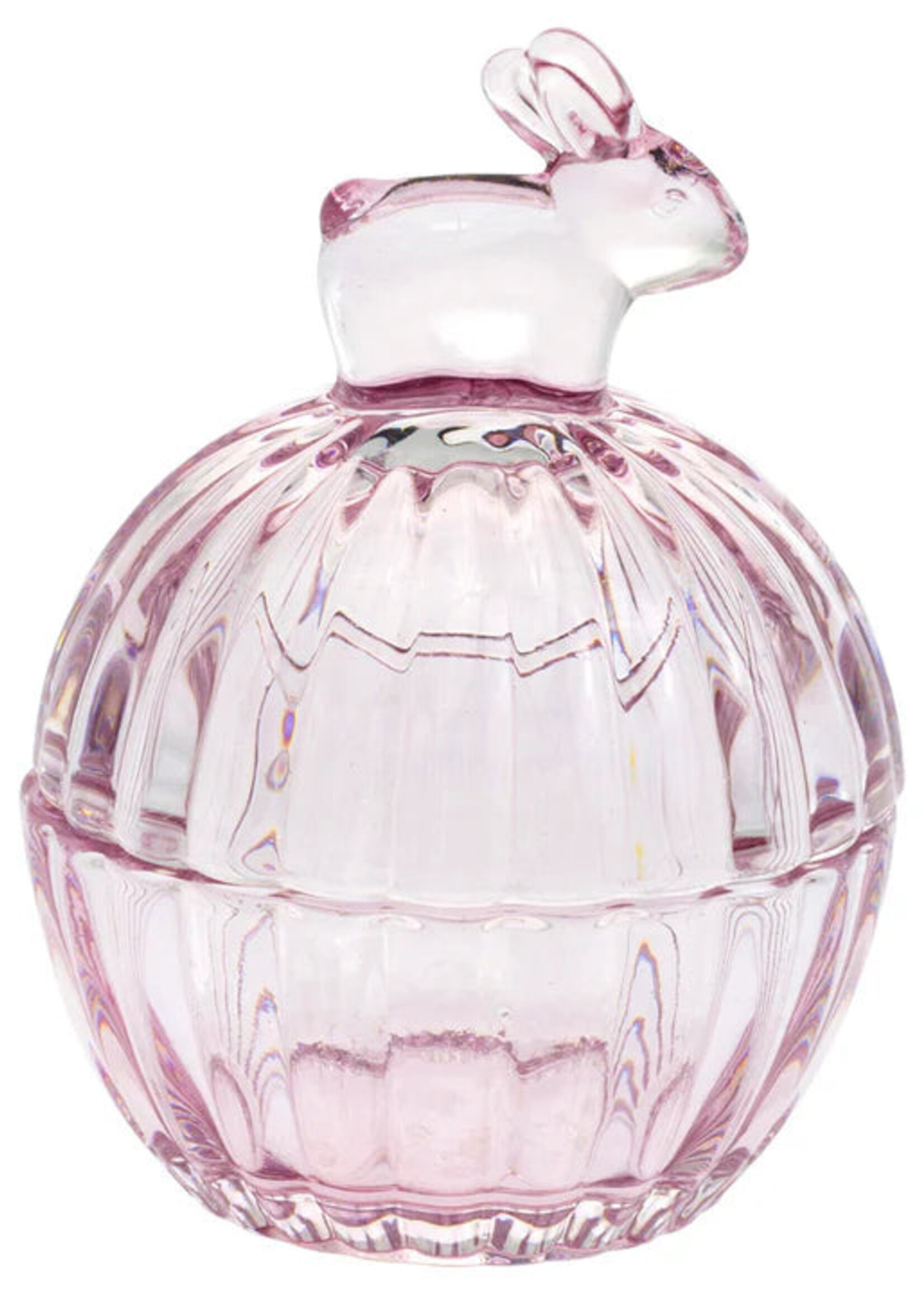 boston international Bunny Glass Covered Dish Small