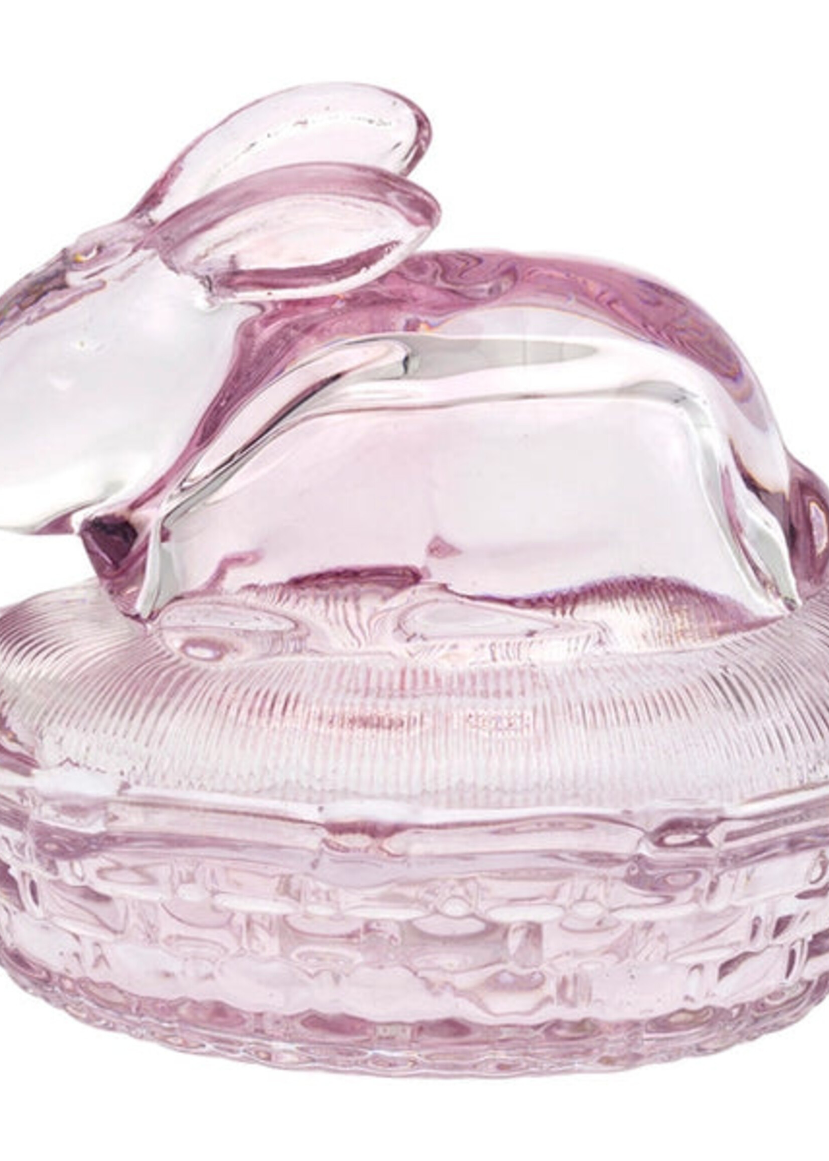 boston international Bunny Glass Covered Dish Large
