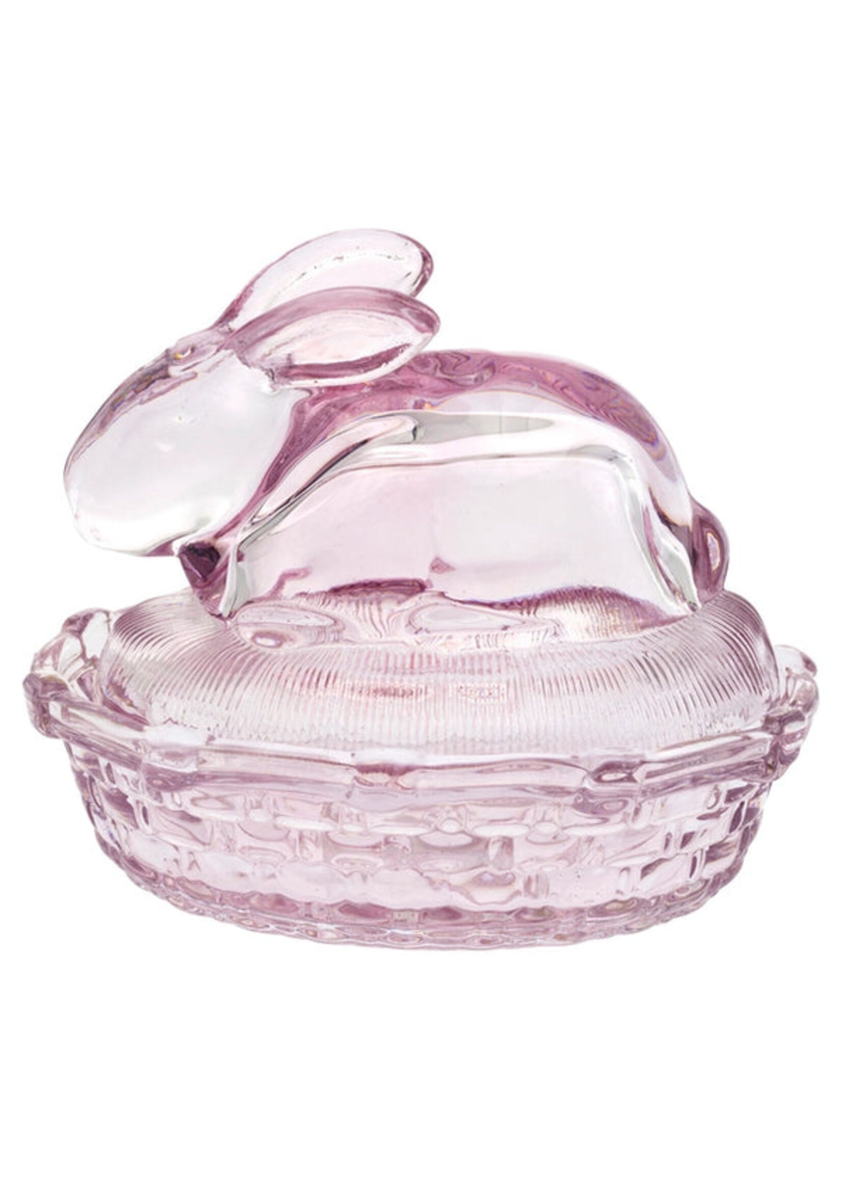 boston international Bunny Glass Covered Dish Large