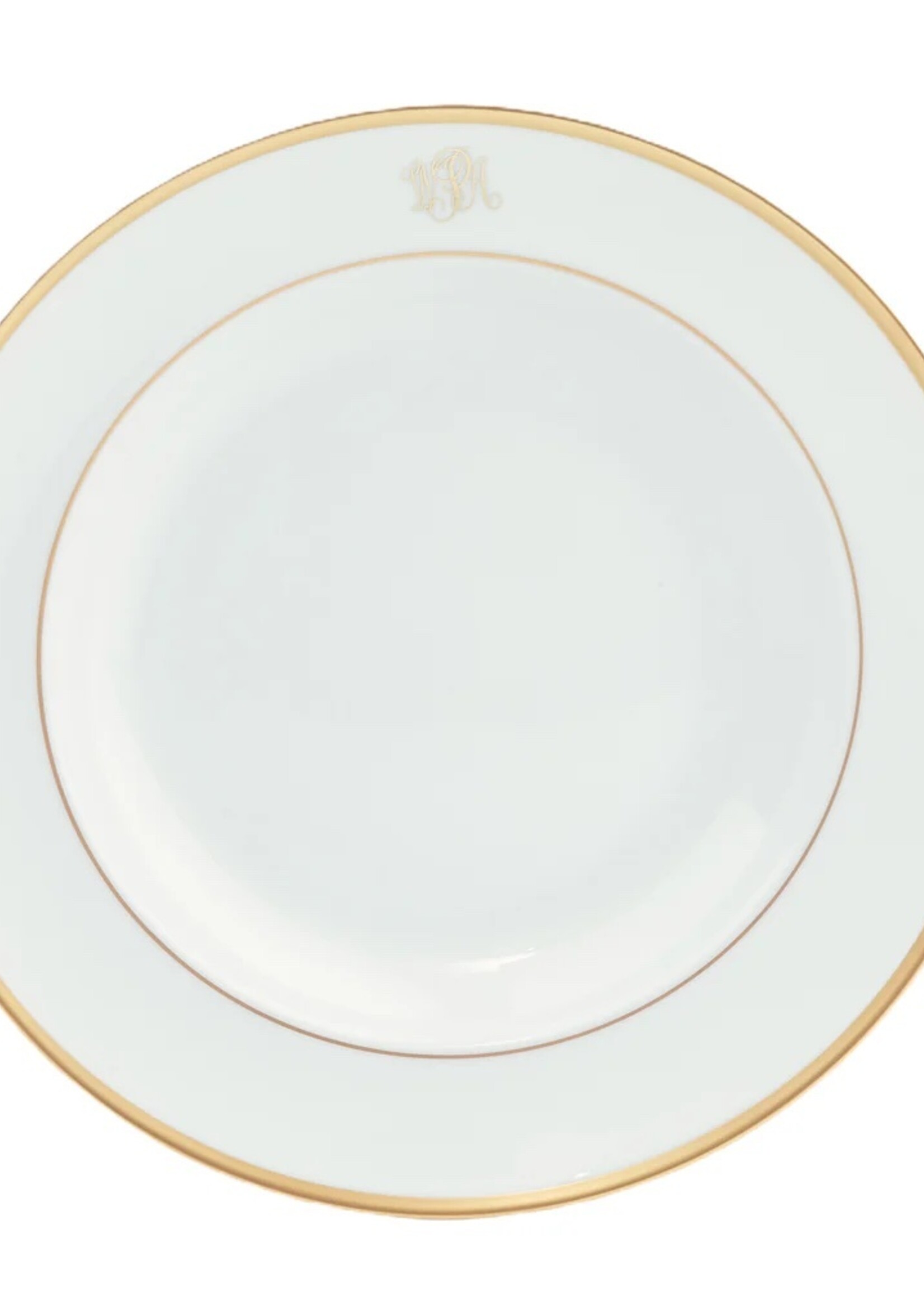 Pickard China Georgian Monogram Salad Plate - June & Cullin Williams Registry