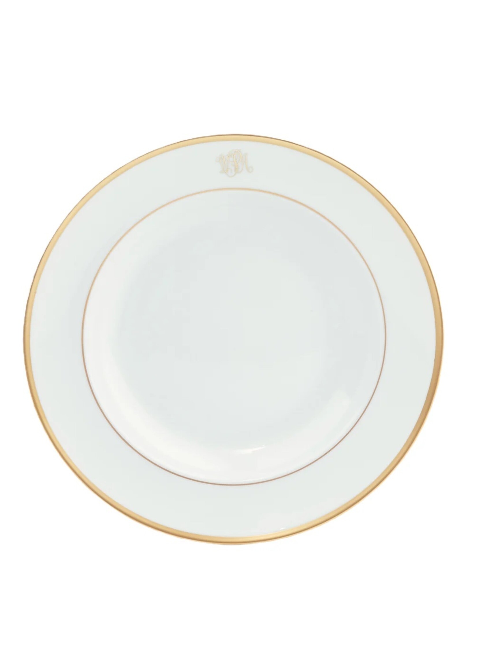 Pickard China Georgian Monogram Salad Plate - June & Cullin Williams Registry