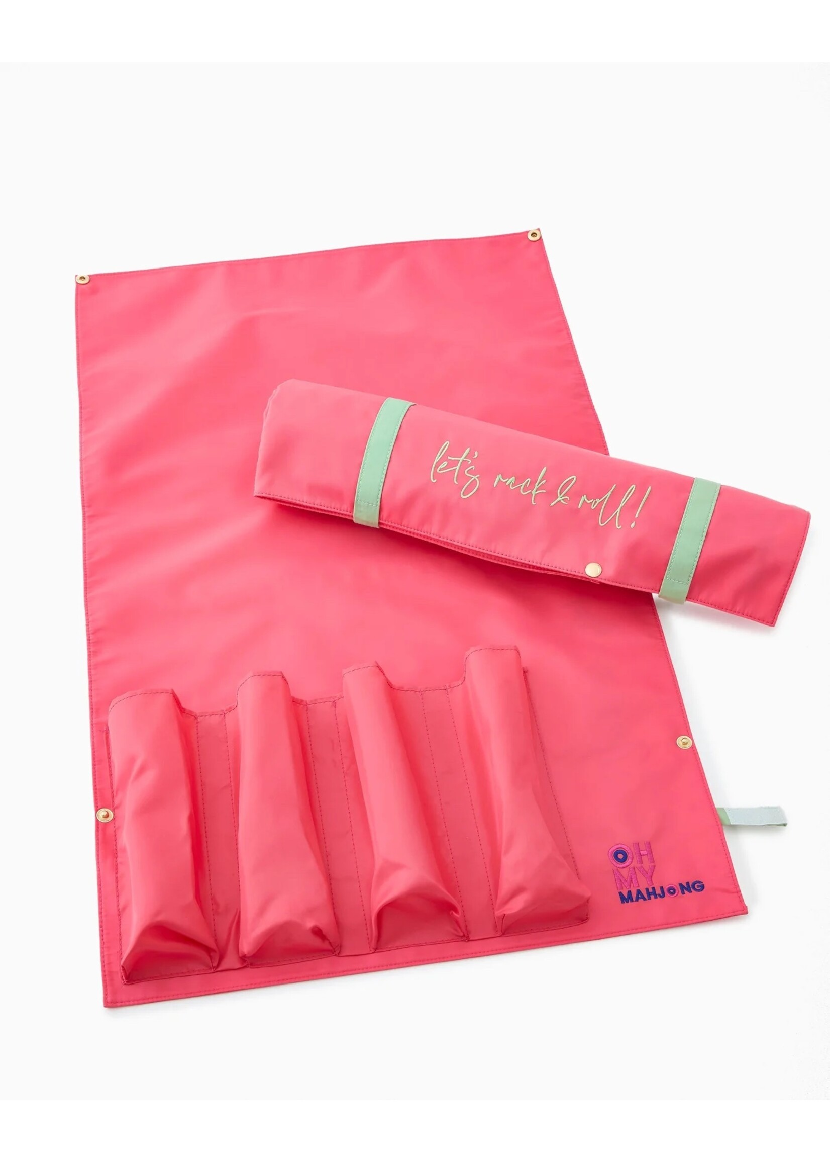 Oh My Mahjong Strawberry Pink Mahjong Let's Rack & Roll Bag