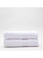 CB Station Set of 2 White Monogrammed Bath Towels - Avery Clark's Registry